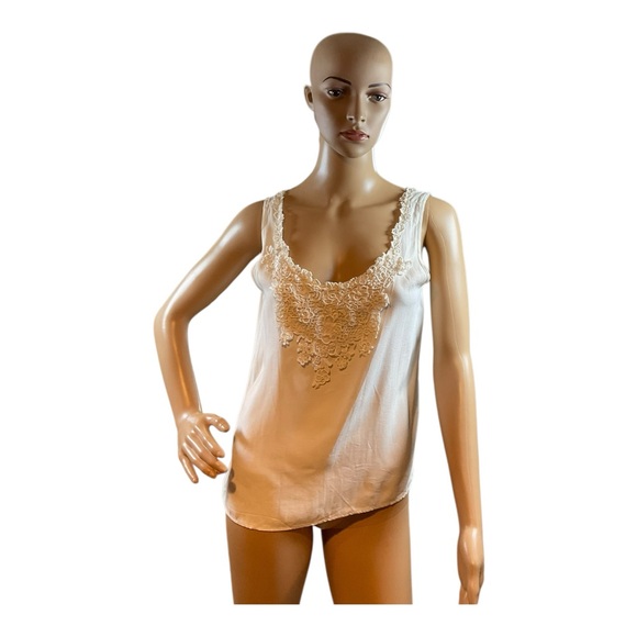 Calvin Klein Other - Margot Lea Women’s Vintage White Off Lace 97s Camisole Slip Sleep Top Size S